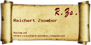 Reichert Zsombor névjegykártya